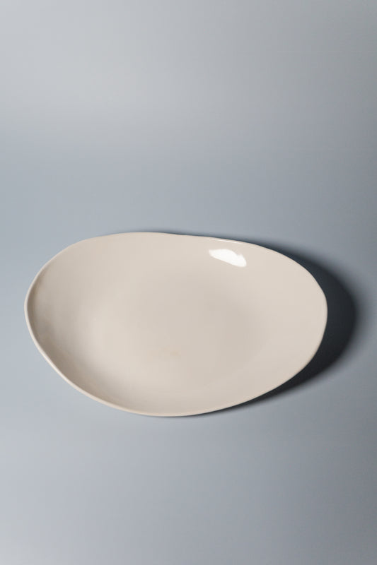 Large Handbuilt Plate (Snow)