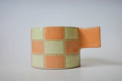 mug (cantaloupe checkered - seconds)