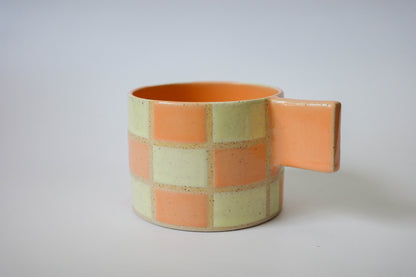 mug (cantaloupe checkered - seconds)