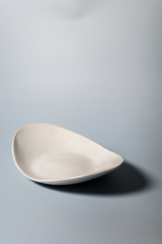 Long Handbuilt Plate (Snow)