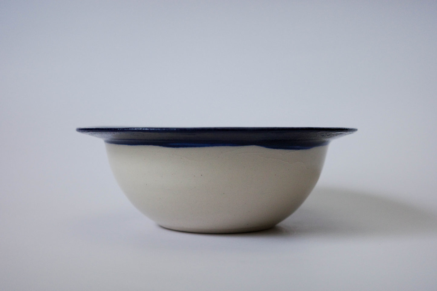 blue rimmed bowl