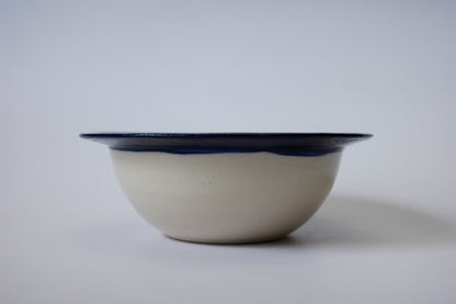 blue rimmed bowl