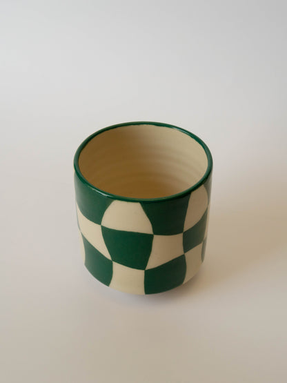 angled cup (patterned)