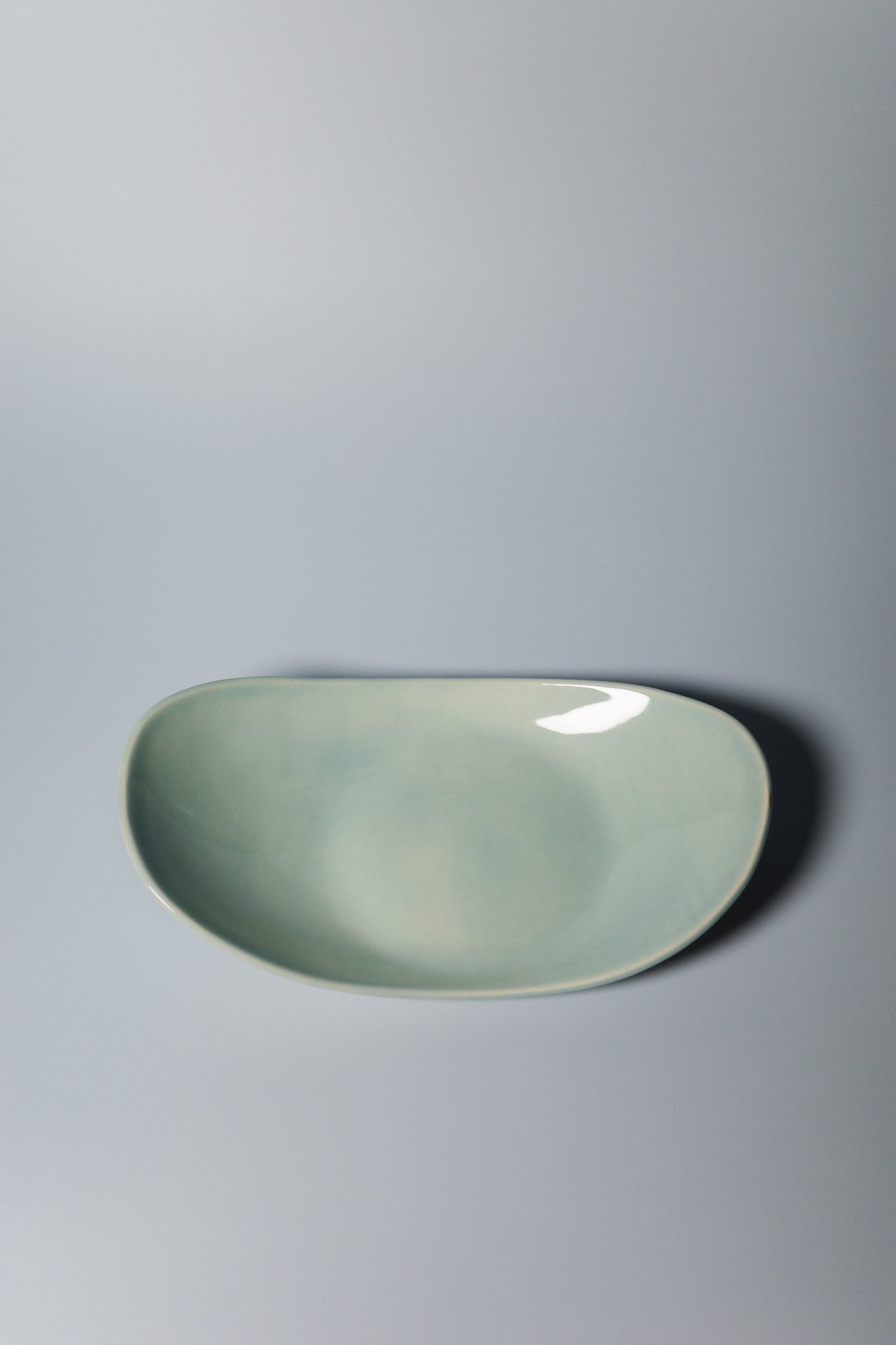 Long Handbuilt Plate (Seafoam)