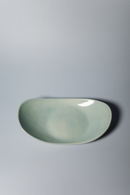 Long Handbuilt Plate (Seafoam)