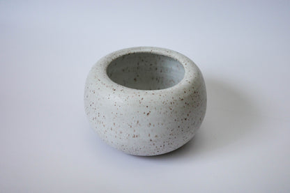 round speckled vase