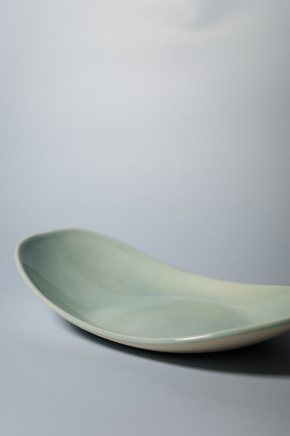 Long Handbuilt Plate (Seafoam)