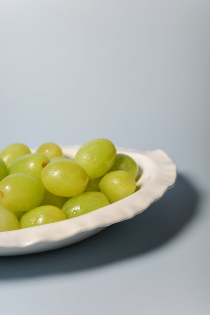 Rimmed Handbuilt Plate (Snow)