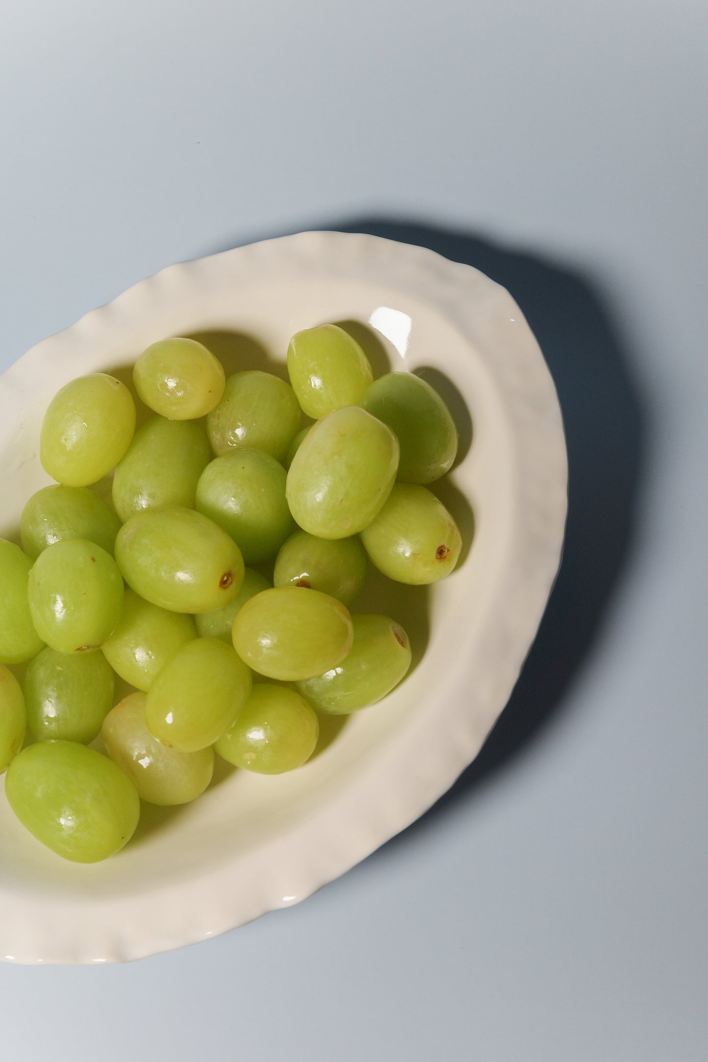 Rimmed Handbuilt Plate (Snow)