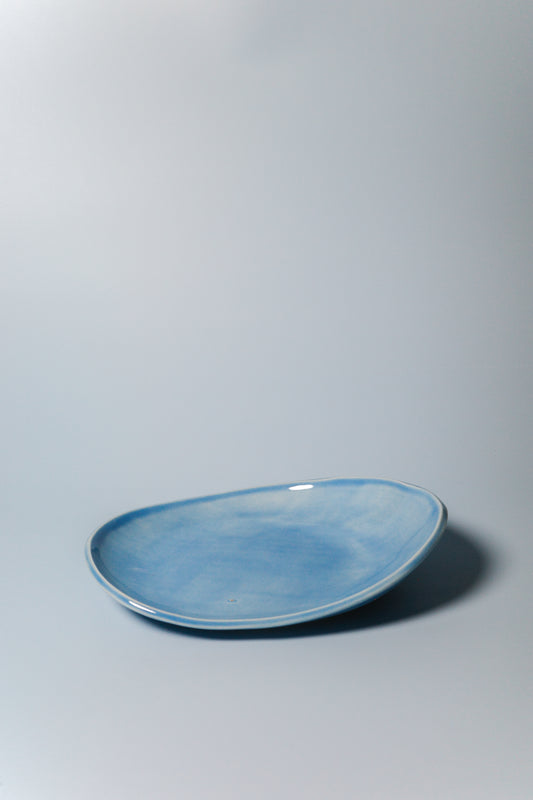 Small Handbuilt Plate (Sky - Seconds)