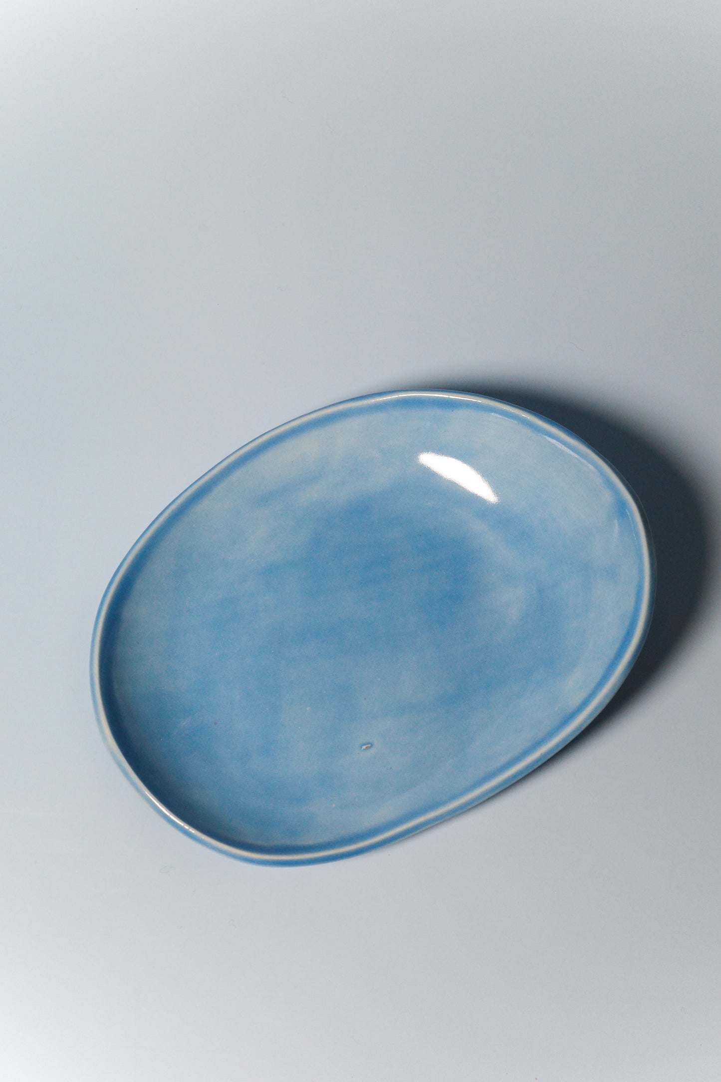 Small Handbuilt Plate (Sky - Seconds)
