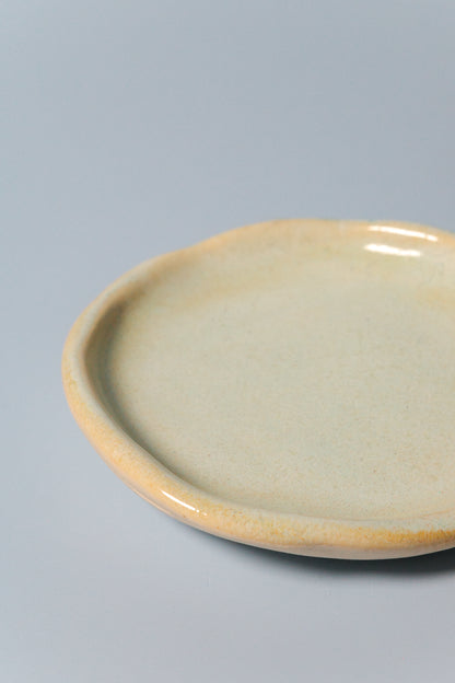 Baby Handbuilt Plate (Honey Sage - Seconds)