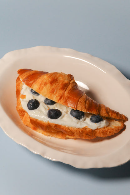 Rimmed Handbuilt Plate (Snow)