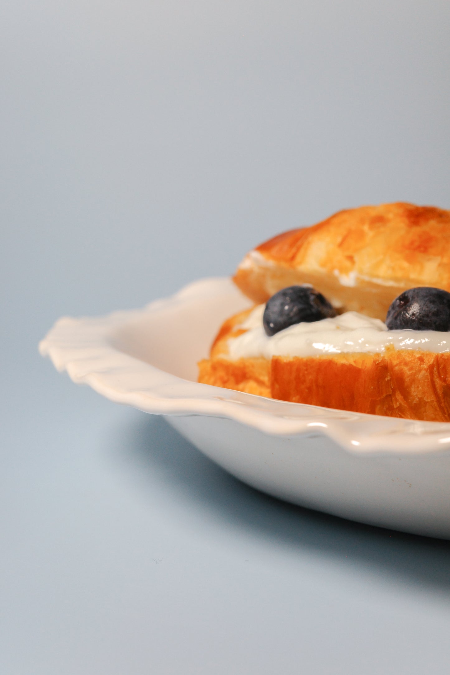 Rimmed Handbuilt Plate (Snow)