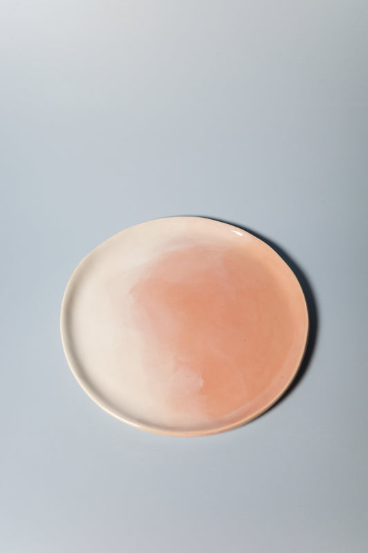 Medium Handbuilt Plate (White Peach)