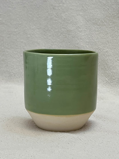 green angled cup