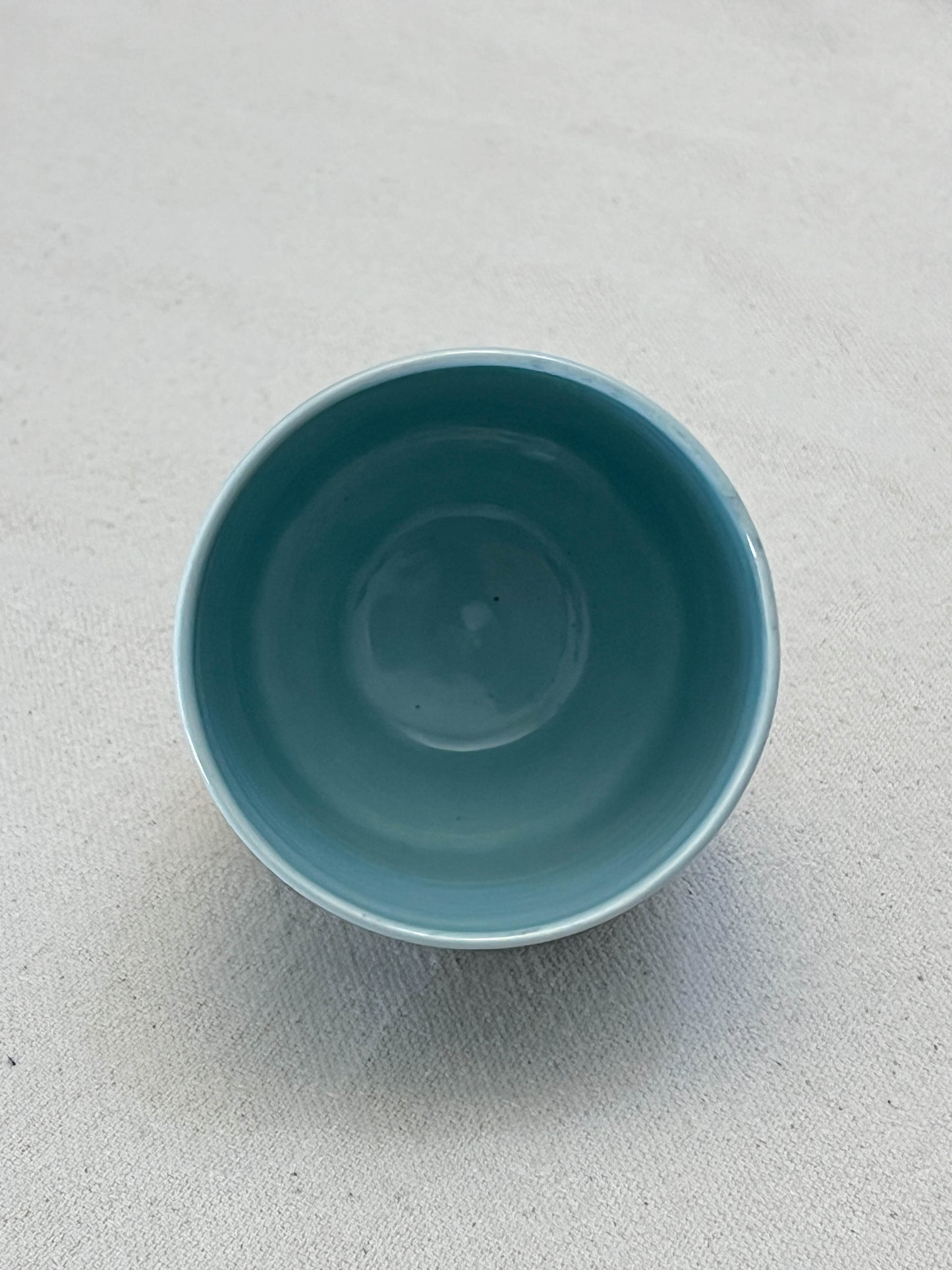 blue angled cup