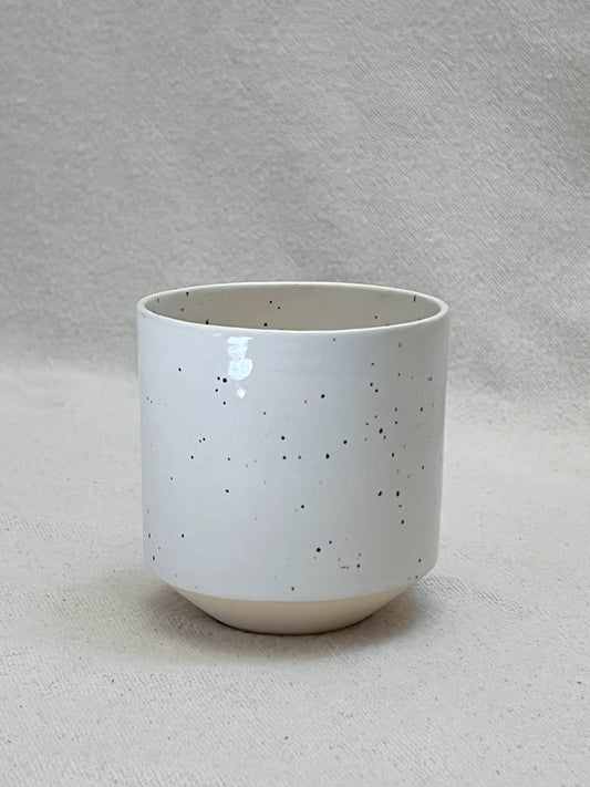 speckled angled cup