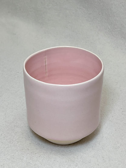 pink angled cup